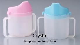  Presentation with baby bottle - Slide set enhanced with two baby's bottle background and a  colored foreground