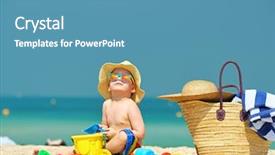  Presentation with evaluation of 5 years old boy - Slide set featuring baby - two year old toddler boy background and a teal colored foreground