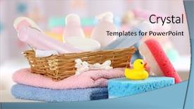  Presentation with accessories - Slide set enhanced with baby accessories for bathing background and a lemonade colored foreground