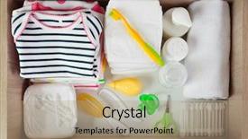  Presentation with hygiene - Colorful slides enhanced with baby accessories for hygiene backdrop and a coral colored foreground