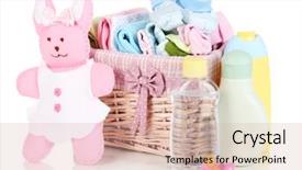  Presentation with baby jesus christmas rustic isolated - Colorful PPT layouts enhanced with baby accessories isolated on white backdrop and a soft green colored foreground