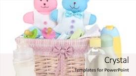  Presentation with baby jesus christmas rustic isolated - Colorful presentation theme enhanced with baby accessories isolated on white backdrop and a  colored foreground