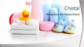  Presentation with white parents and black children - Beautiful theme featuring baby accessories on white wood backdrop and a  colored foreground