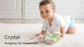  Presentation with bunny - Beautiful slides featuring baby accident - adorable little girl playing backdrop and a lemonade colored foreground