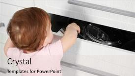  Presentation with child accident - Audience pleasing theme consisting of baby accident - little child playing with drawer backdrop and a lemonade colored foreground