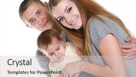  Presentation with child adoption - Amazing presentation having baby adoption - young happy family with child backdrop and a  colored foreground