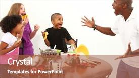  Presentation with angry baby - Presentation design consisting of baby alimentation - angry dad finds kids making background and a red colored foreground