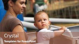  Presentation with mother baby - Audience pleasing presentation theme consisting of baby-and-his-mother backdrop and a tawny brown colored foreground