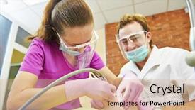  Presentation with dental child - Amazing presentation having baby anesthesia - child dentist treat boy teeth backdrop and a coral colored foreground