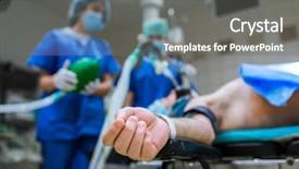  Presentation with surgery - Cool new theme with baby anesthesia - unidentified patient undergoing a surgery backdrop and a gray colored foreground