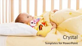  Presentation with yellow - Cool new slides with baby angel - kid in yellow bath robe backdrop and a  colored foreground