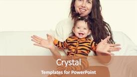  Presentation with children little child girl plays - Beautiful theme featuring baby animations - woman with child girl portrait backdrop and a  colored foreground