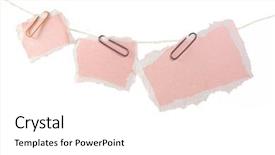  Presentation with baby announcement - Colorful PPT layouts enhanced with baby announcement - pink tag on white backdrop and a white colored foreground