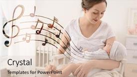  Presentation with mother baby - Amazing theme having baby at home lullaby song backdrop and a lemonade colored foreground