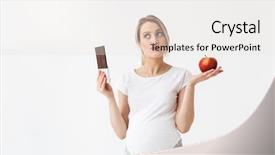  Presentation with pregnant woman in hospital - Audience pleasing slide set consisting of baby barsa - beautiful confused pregnant woman choosing backdrop and a white colored foreground