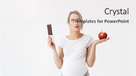  Presentation with pregnant woman in hospital - Presentation design featuring baby barsa - beautiful confused pregnant woman choosing background and a white colored foreground