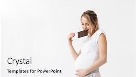  Presentation with pregnant woman - PPT theme having baby barsa - beautiful young pregnant woman standing background and a white colored foreground