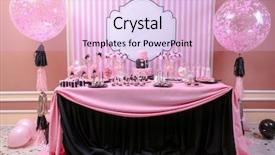  Presentation with sweets - Slides featuring baby barsa - table with sweets prepared background and a lemonade colored foreground