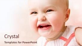  Presentation with baby smile - Slide set enhanced with baby beautiful little newborn baby background and a lemonade colored foreground