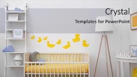  Presentation with baby animals - Presentation enhanced with baby bedroom with paper animals background and a light gray colored foreground