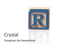  Presentation with baby blocks - Slides featuring baby blocks - letter r background and a white colored foreground