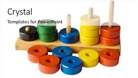  Presentation with clay toys - Amazing theme having baby blocks - pyramidion rings toys backdrop and a white colored foreground