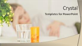  Presentation with glass of water - Theme featuring baby blood - glass of water box background and a lemonade colored foreground