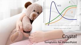  Presentation with baby bear - Beautiful theme featuring baby blood - health care concept graphic backdrop and a soft green colored foreground