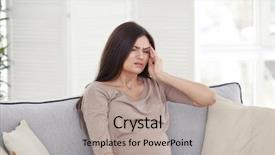  Presentation with pregnant woman - Beautiful presentation design featuring baby blood - young pregnant woman suffering backdrop and a mint green colored foreground