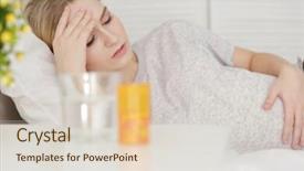  Presentation with pregnant woman - Cool new PPT theme with baby blood - young pregnant woman suffering backdrop and a lemonade colored foreground