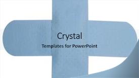  Presentation with aid - PPT theme with baby blue band aid plaster background and a light blue colored foreground