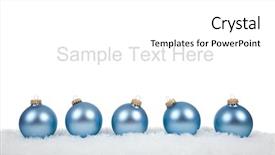  Presentation with baby christmas - Colorful theme enhanced with baby blue christmas ornaments baubles backdrop and a white colored foreground
