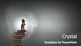  Presentation with toy - Presentation design consisting of baby book animals - cute girl wearing pajamas background and a dark gray colored foreground