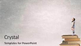  Presentation with toy - Slide set with baby book animals - cute girl wearing pajamas background and a  colored foreground