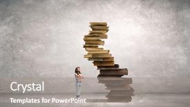  Presentation with toy - PPT theme featuring baby book animals - cute girl wearing pajamas background and a  colored foreground