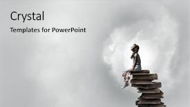  Presentation with toy - PPT theme with baby book animals - cute girl wearing pajamas background and a light gray colored foreground