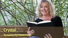  Presentation with time - Presentation theme featuring baby boom - beautiful woman taking time background and a tawny brown colored foreground