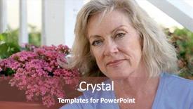  Presentation with aged - Theme with baby boom - concerned looking middle aged woman background and a coral colored foreground