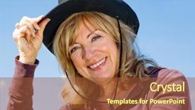  Presentation with cowboy hat - Audience pleasing presentation theme consisting of baby boom - portrait of a beautiful mature backdrop and a red colored foreground