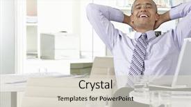  Presentation with aged - Beautiful presentation design featuring baby boomers - cheerful middle aged businessman relaxing backdrop and a lemonade colored foreground