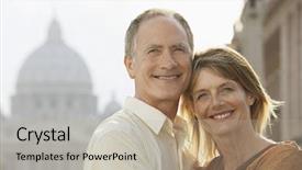  Presentation with rome italy - Amazing slide deck having baby boomers - closeup portrait of happy couple backdrop and a mint green colored foreground