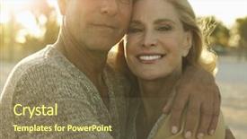  Presentation with honolulu senior on a beach - Audience pleasing presentation theme consisting of baby boomers - closeup portrait of happy senior backdrop and a tawny brown colored foreground