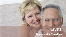  Presentation with aged - PPT layouts enhanced with baby boomers - closeup portrait of loving middle background and a coral colored foreground