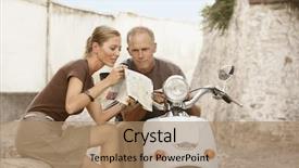  Presentation with aged map - PPT theme having baby boomers - happy middle aged couple background and a  colored foreground