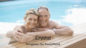  Presentation with swimming pool - Amazing PPT layouts having baby boomers - portrait of happy middle aged backdrop and a coral colored foreground