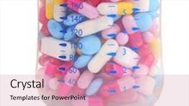  Presentation with baby bottle - Beautiful slide set featuring babycare - baby bottle full of colourful backdrop and a coral colored foreground