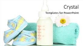  Presentation with baby milk - Theme consisting of baby bottle of milk isolated background and a white colored foreground