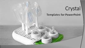  Presentation with milk baby - Cool new presentation with baby bottles on plastic drying backdrop and a light gray colored foreground