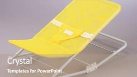  Presentation with baby shower gender reveal balloons - Slides with baby bouncing net or rocking background and a  colored foreground