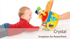  Presentation with released - Presentation theme with baby boy 6 months old background and a  colored foreground